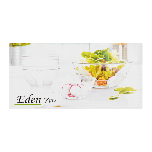 Eden Glass Salad Bowl Set 7 Piece