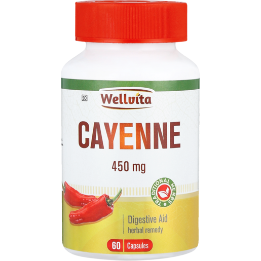 Wellvita Cayenne Digestive Aid Capsules 60 Pack