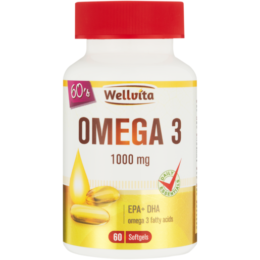 Wellvita 1000mg Omega 3 Softgels 60 Pack