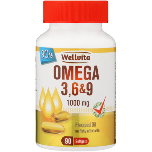 Wellvita Omega 3,6 & 9 1000mg Softgel Capsules 90 Pack