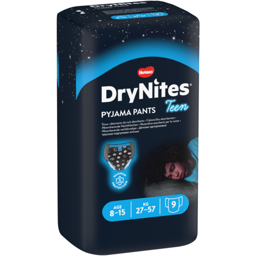 DryNites Boys 8-15 Years Pyjama Pants 9 Pack