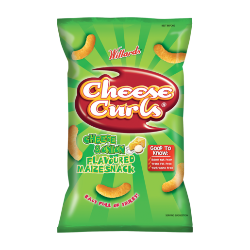 Cheese Curls Cheese & Onion Flavoured Snack 150g