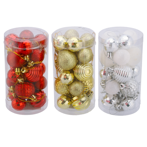 Assorted Mini Christmas Balls Pack (Assorted Item - Supplied At Random)