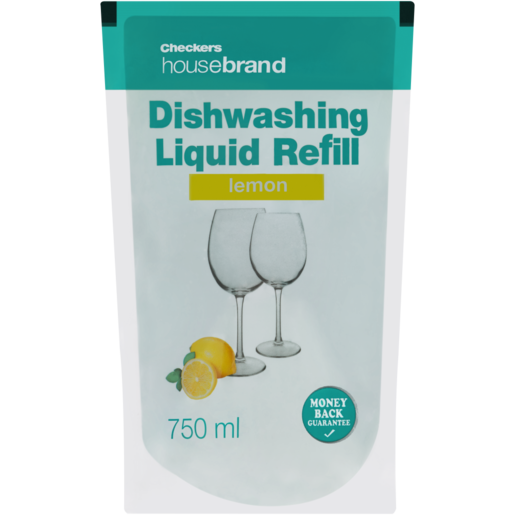 Checkers Housebrand Lemon Dishwashing Liquid Refill Pack 750ml