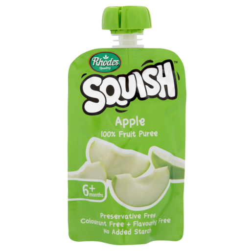 Rhodes Quality Squish Apple Fruit Puree 6 Months+ Pouch 110ml