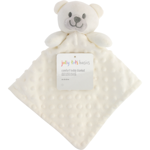 Jolly Tots White Teddy Comfort Blanket
