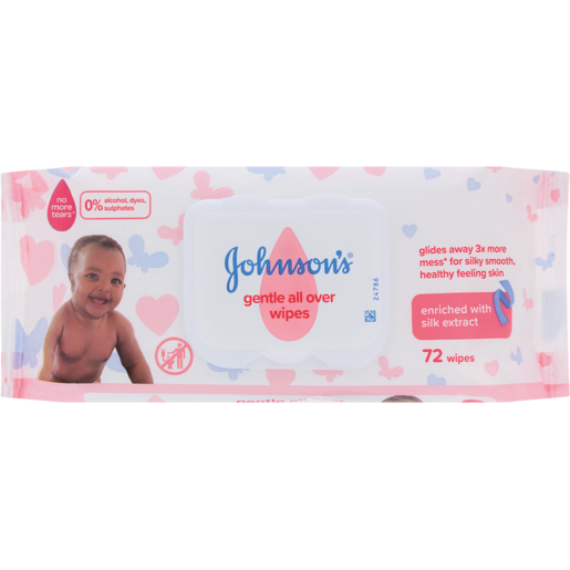 Johnson's Gentle All Over Wipes 72 Pack