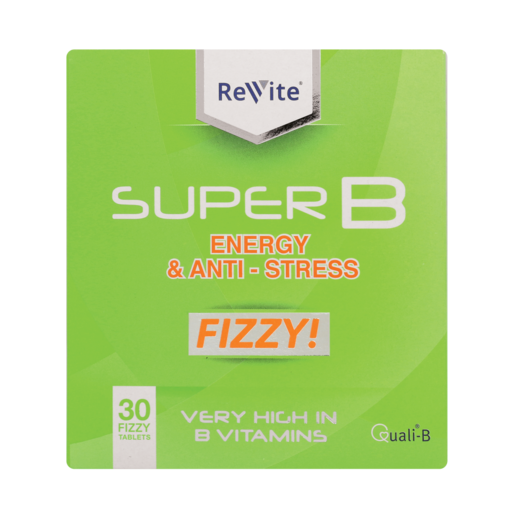 Revite Super B Energy & Anti-Stress Fizzy Tablets 30 Pack