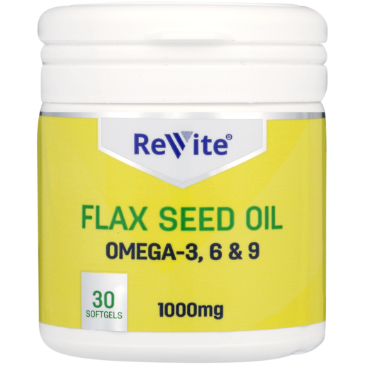 Revite 1000mg Flax Seed Oil Tablets 30 Pack