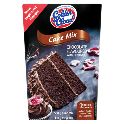 Golden Cloud Chocolate Flavoured Cake Mix With Icing Mix 800g