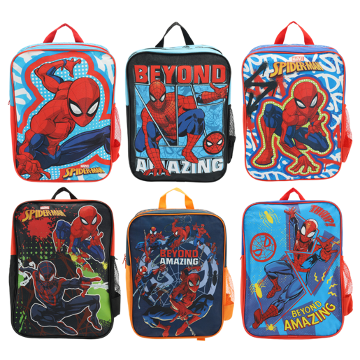 Spiderman Large Kids Backpack 38cm (Design May Vary)