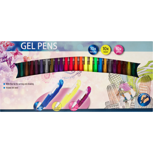 Assorted Gel Pens Set 30 Piece
