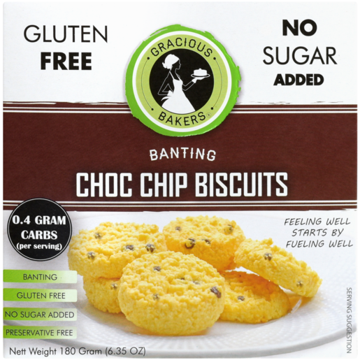 Gracious Bakers Banting Choc Chip Biscuits 150g