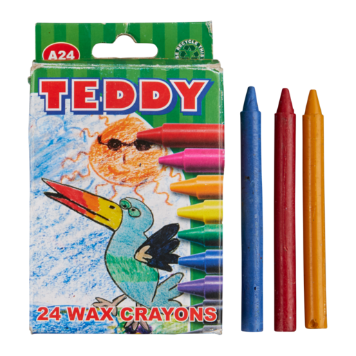 Teddy Wax Crayons 24 Pack