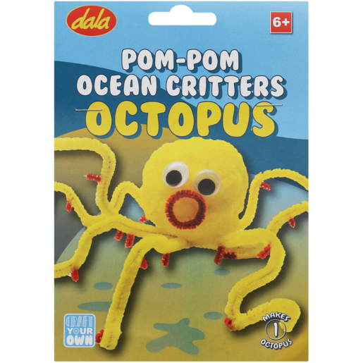 Dala Pom-Pom Ocean Critters Octopus Craft Kit (Assorted Product - Single Item)