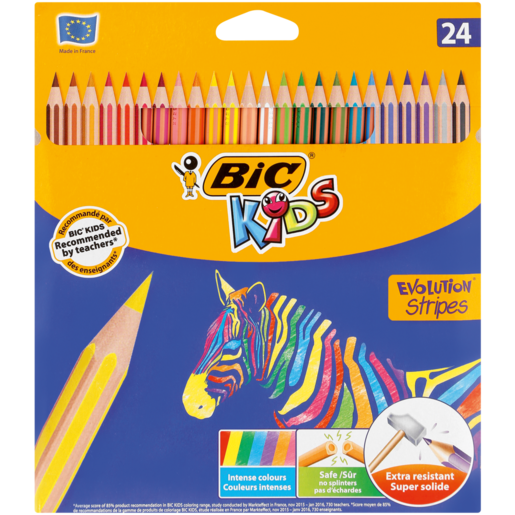 BIC Kids Pencil Crayons Tropicolour 24 Piece