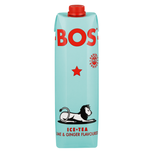 BOS Lime & Ginger Flavoured Ice Tea Carton 1L
