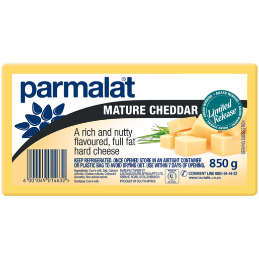 Parmalat Mature Cheddar Cheese Pack 850g