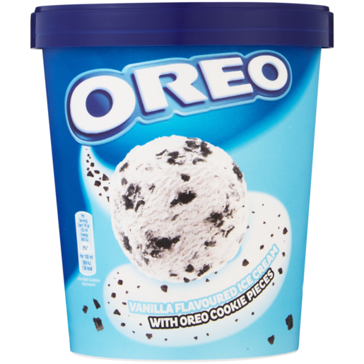 OREO Vanilla Flavoured Ice Cream with OREO Cookie Pieces 480ml