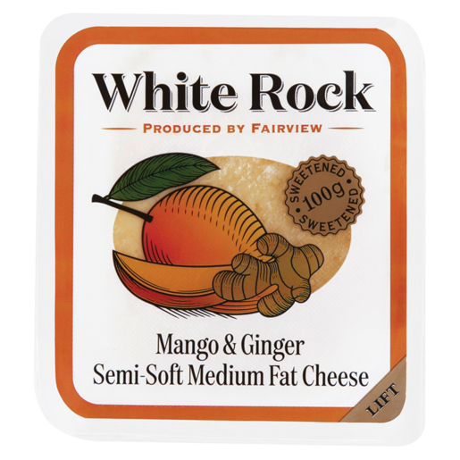 White Rock Mango & Ginger Medium Fat Cheese 100g