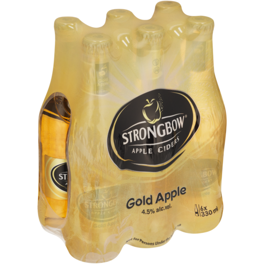 Strongbow Gold Apple Cider Bottles 6 x 330ml