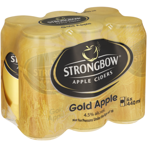 Strongbow Gold Apple Cider Cans 6 x 440ml