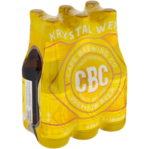 CBC Krystal Weiss Beer Bottles 6 x 340ml