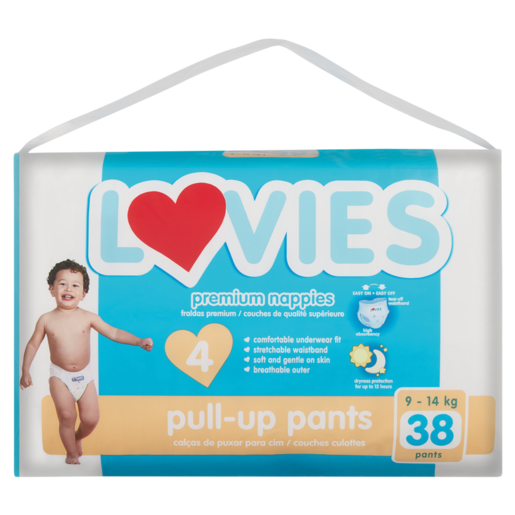 Lovies Premium Size 4 Pull-Up Pants 38 Pack, Potty Training & Pull Up  Nappies, Nappies, Baby