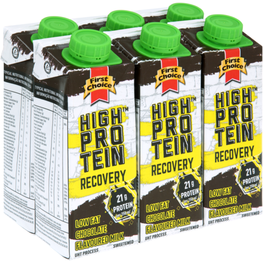 First Choice High Protein Recovery Chocolate Flavoured Low Fat Milk 6 x 250ml