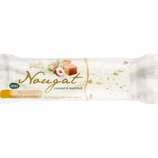 Orino Soft Caramel & Hazelnut Nougat Bar 35g