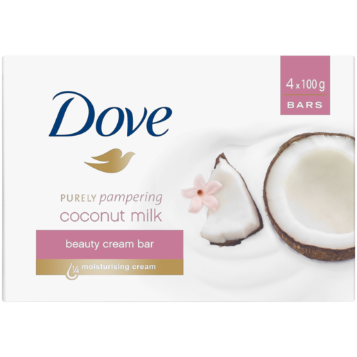 Dove Purely Pampering Coconut Milk Beauty Cream Bar Soap 4 x 100g