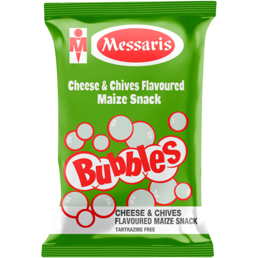 Messaris Bubbles Cheese & Chives Flavoured Maize Snack 100g