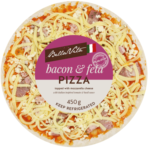 Bella Vita Bacon & Feta Pizza 450g 