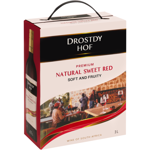 Drostdy Hof Natural Sweet Red Wine Box 3L, Red Boxed Wine, Boxed Wine, Wine, Drinks