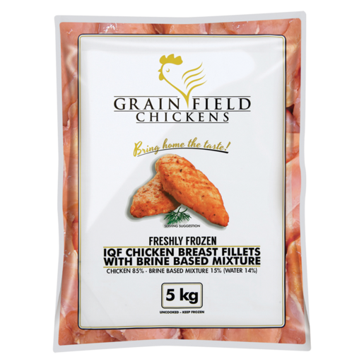 Grainfield Chickens Frozen IQF Chicken Breasts Fillets 5kg
