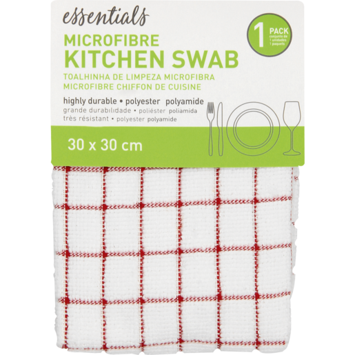 Essentials Microfibre Kitchen Swab 30 x 30cm