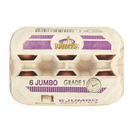 Barney's Jumbo Eggs 6 Pack