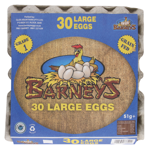 Barney's Large Eggs 30 Pack