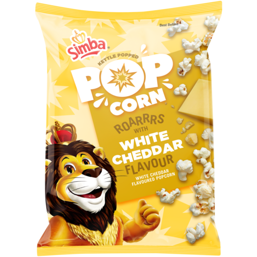 Simba White Cheddar Flavoured Popcorn 90g 