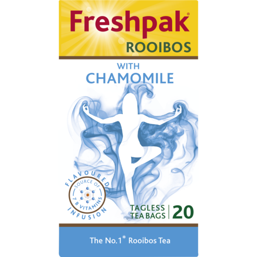 Freshpak Chamomile Rooibos Tagless Teabags 20 Pack