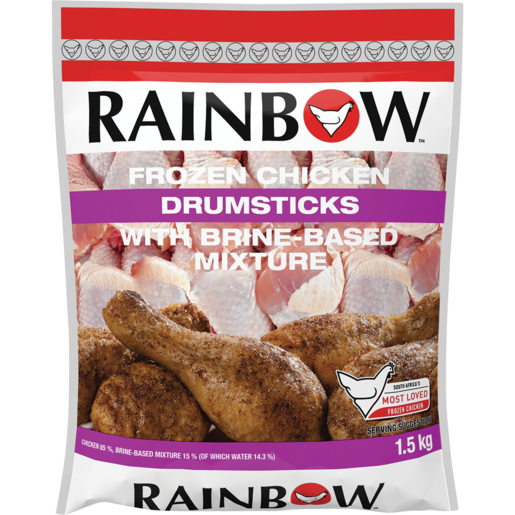 RAINBOW Frozen Chicken Drumsticks With Brine Based Mixture 1.5kg