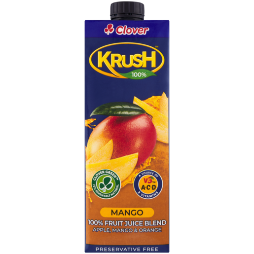 Krush 100% Mango Fruit Juice Blend Carton 1L