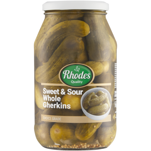 Rhodes Quality Sweet & Sour Whole Gherkins 780g 