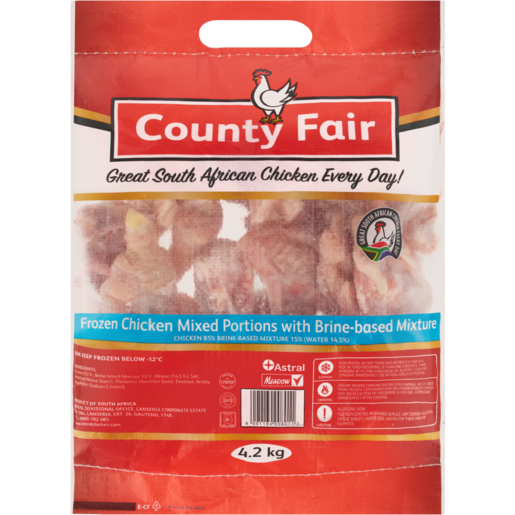 County Fair Frozen Chicken Mixed Portions With Brine Based Mixture 4.2kg
