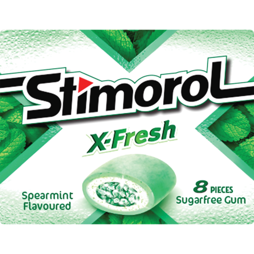Stimorol X-Fresh Sugar Free Spearmint Flavoured Gum 8 Pack