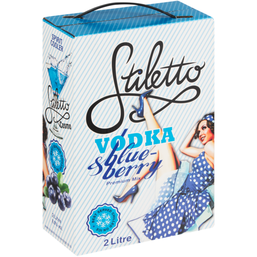 Stiletto Vodka & Blueberry Premium Mix Box 2L