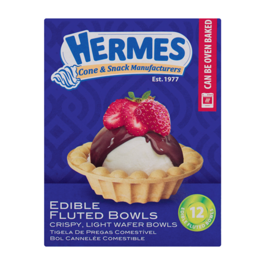 Hermes Edible Fluted Bowls 12 Pack