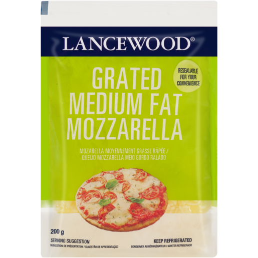 LANCEWOOD Grated Mozzarella Cheese Pack 200g