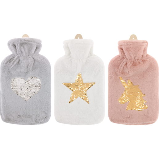 Hot Water Bottle With Cover (Assorted Item - Supplied At Random)