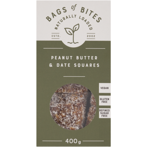 Bags Of Bites Peanut Butter & Date Squares 400g